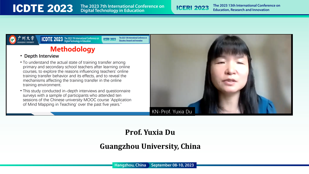 Keynote Speaker Prof. Yuxia Du